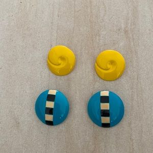 Costume jewelry earrings. Two pairs for one low price!